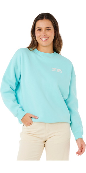 2026 Rip Curl Womens Surf Puff Inspired Crew 0AMWFL - Light Sea Blue